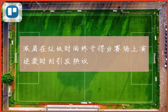 浓眉在垃圾时间终于得分赛场上演逆袭时刻引发热议